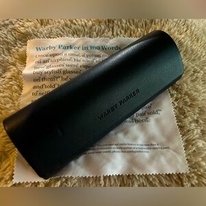 Warby Parker Navy Blue Clamshell Eyeglasses Hard Case Empty